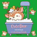 Cute Deer: Bold & Simple Coloring Book