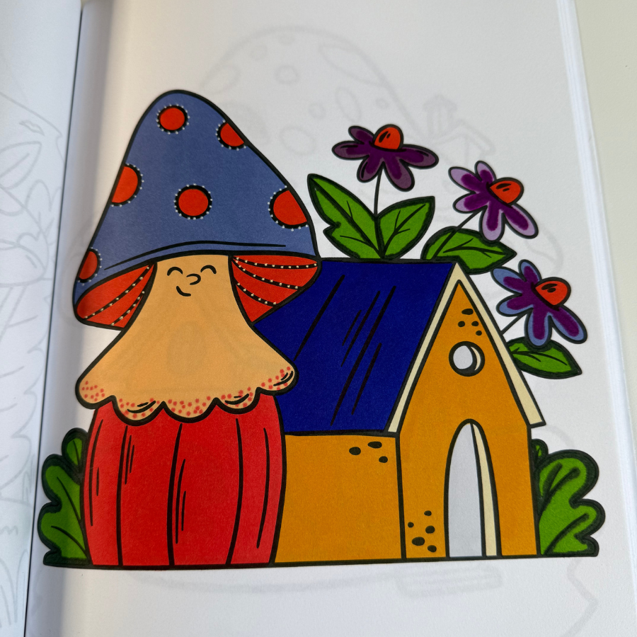Mushroom Coloring Book: All Mushroom Houses