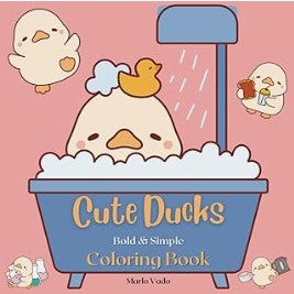 Cute Ducks: Bold & Simple Coloring Book