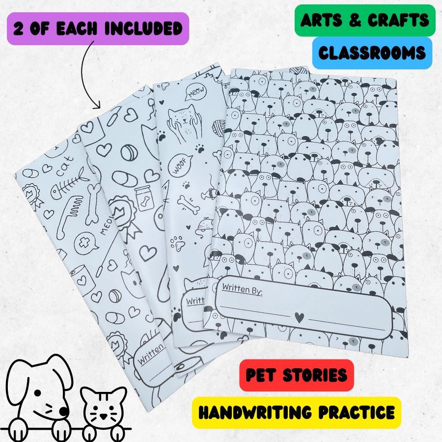 Lined Writing Practice & Story Books (8-pack)